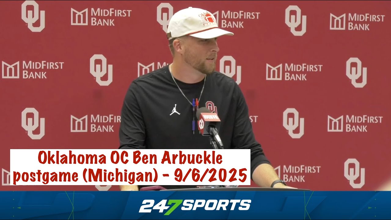 Oklahoma OC Ben Arbuckle postgame (OU 24 Michigan 13) - 9/6/2025