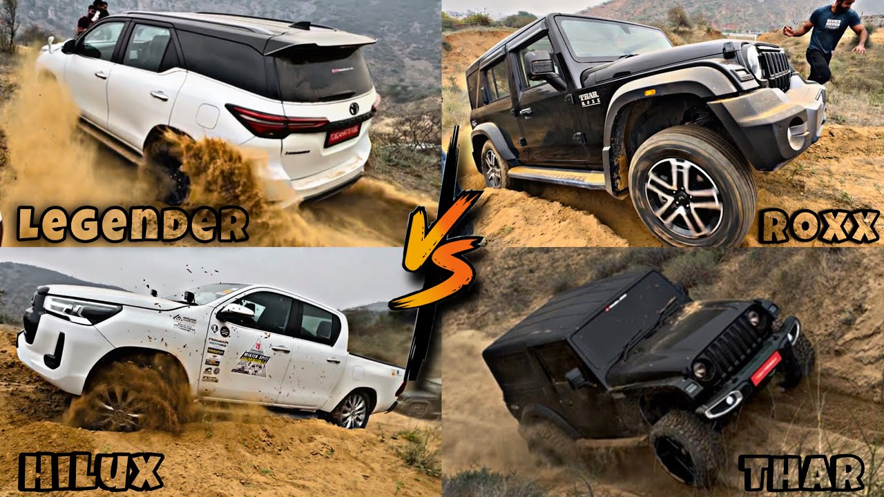 Legender vs Hilux vs Roxx vs 3Door Offroading Battle🔥|| Toyota Vs Mahindra Deadliest Offraoding 😡