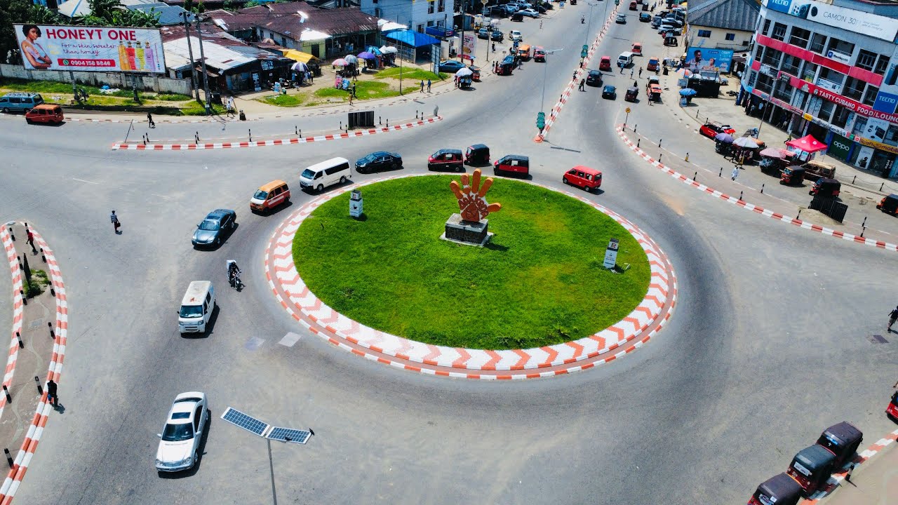 Drone overview of Uyo Plaza, Akwa Ibom state 