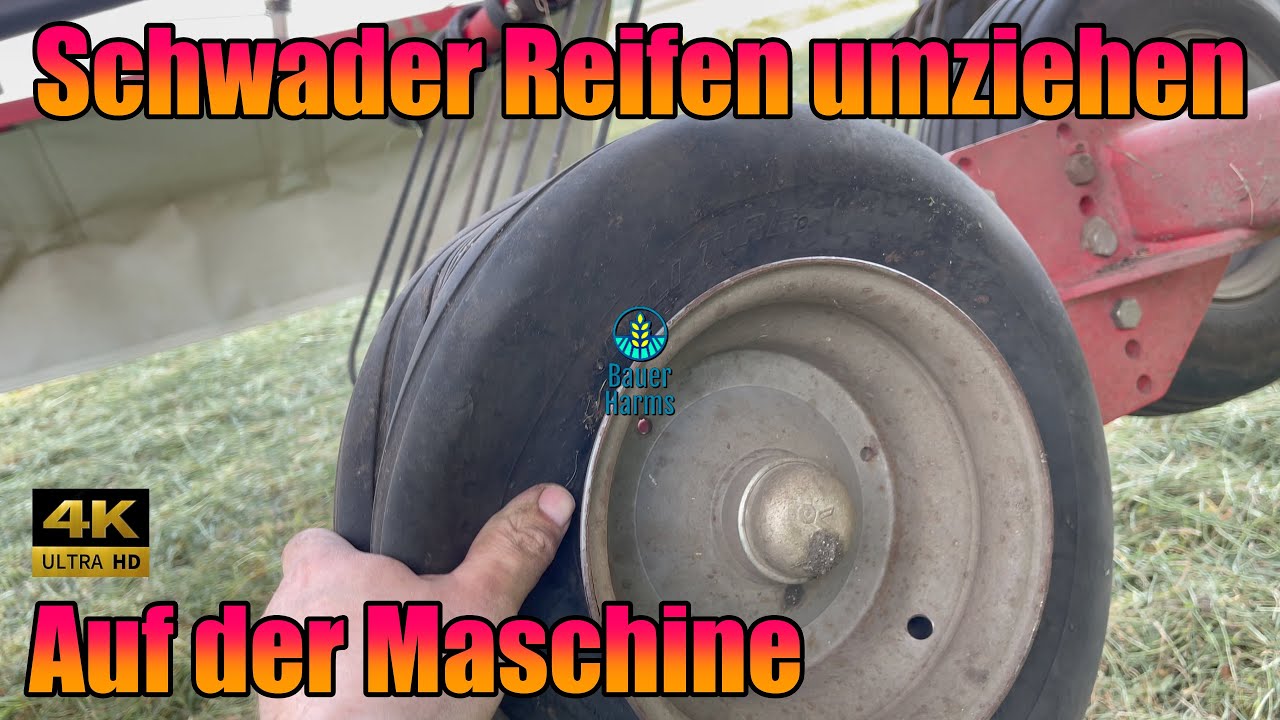 Schwader Reifen Umziehen mit nur 2 Montierhebeln und Reifenfüller Uncut