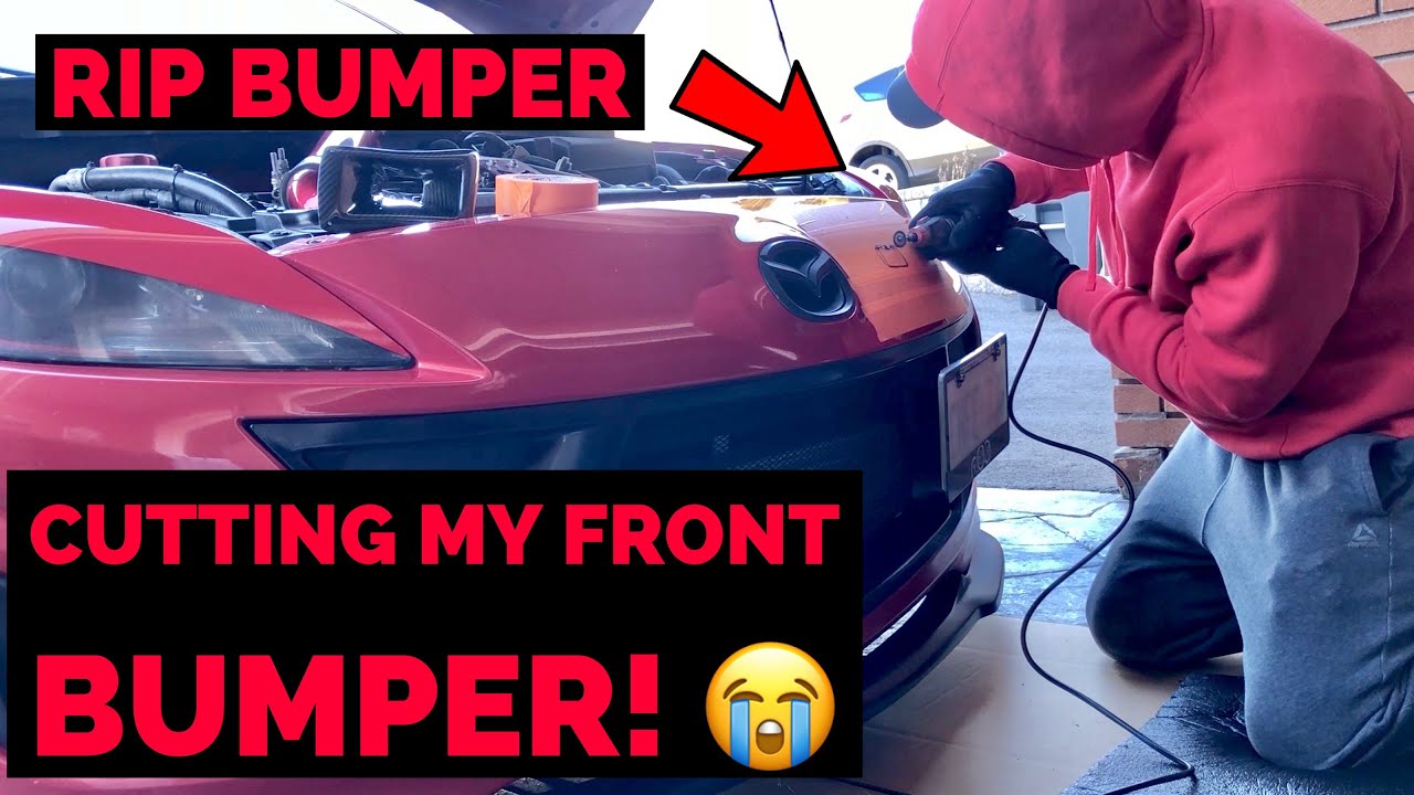 CUTTING MY FRONT BUMPER! | Mazdaspeed 3 CARBON FIBER Air Duct INSTALL