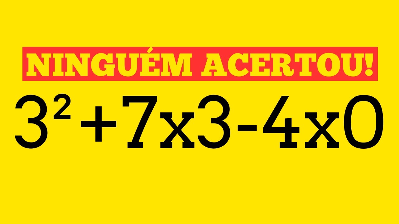 MATEMÁTICA BÁSICA - QUAL O VALOR DA EXPRESSÃO?