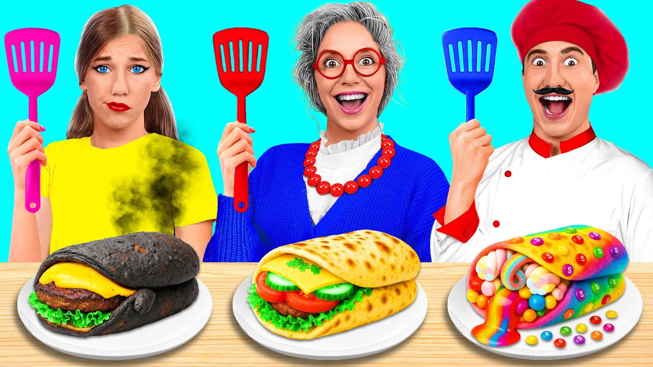Me vs Grandma Cooking Challenge | Funny Kitchen Tricks by Jelly DO Challenge