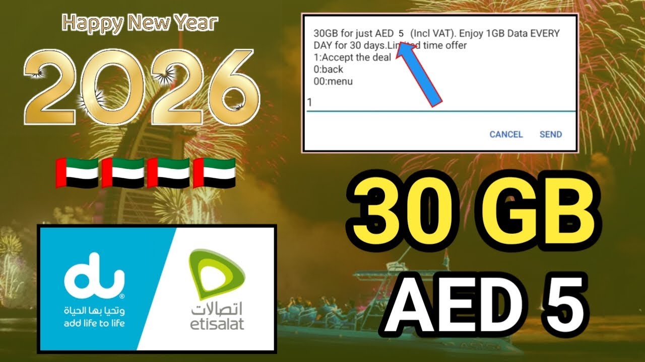 Etisalat & Du 2026 Internet Deals | Get 30GB Monthly Data for AED 10