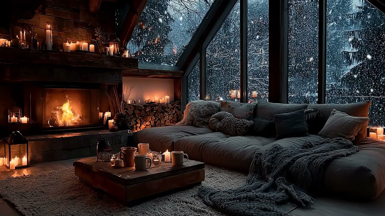 Peaceful Winter Piano ❄️ Snow Outside the Window  Calm Mind & Energy Renewal