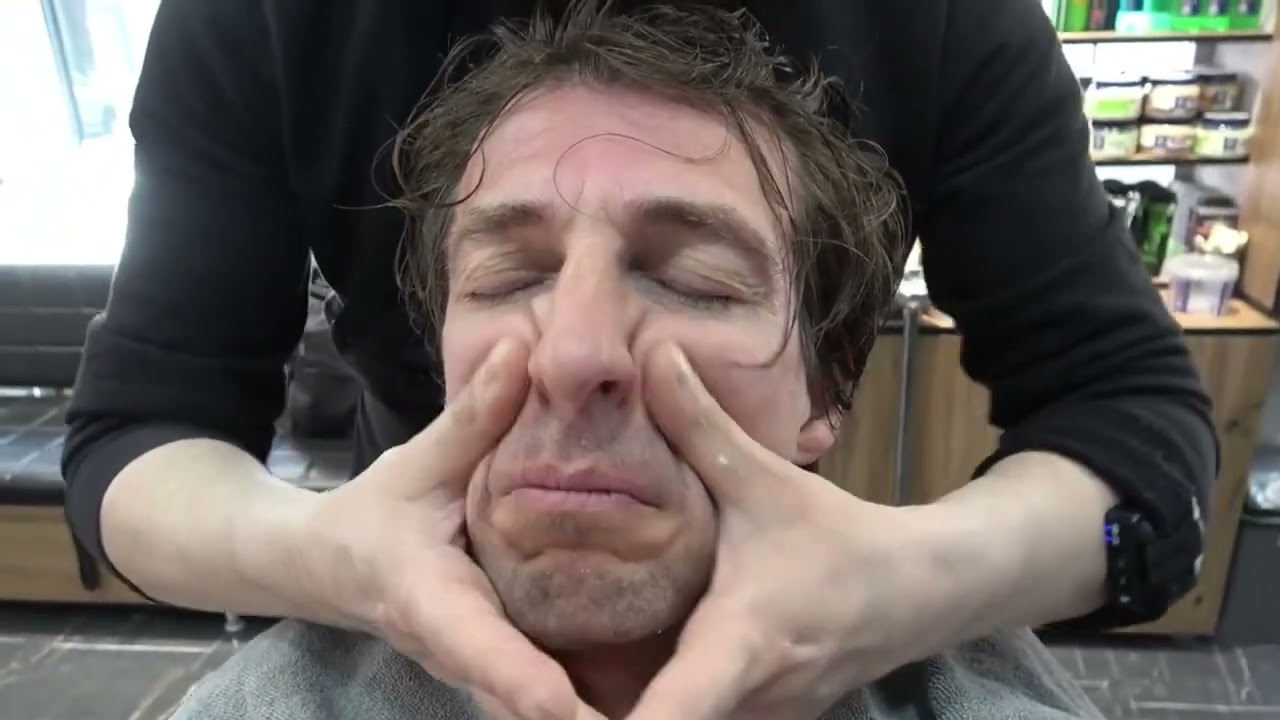 💈 Relieve Stress With A Classic Turkish Barber Massage And Service - ASMR Skin Care & Cracks
