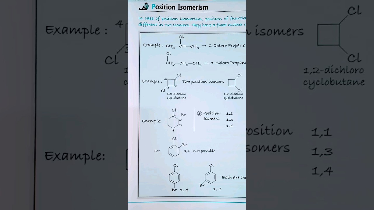 Position Isomerism Organic Chemistry #neet2023 #organicchemistry #jee