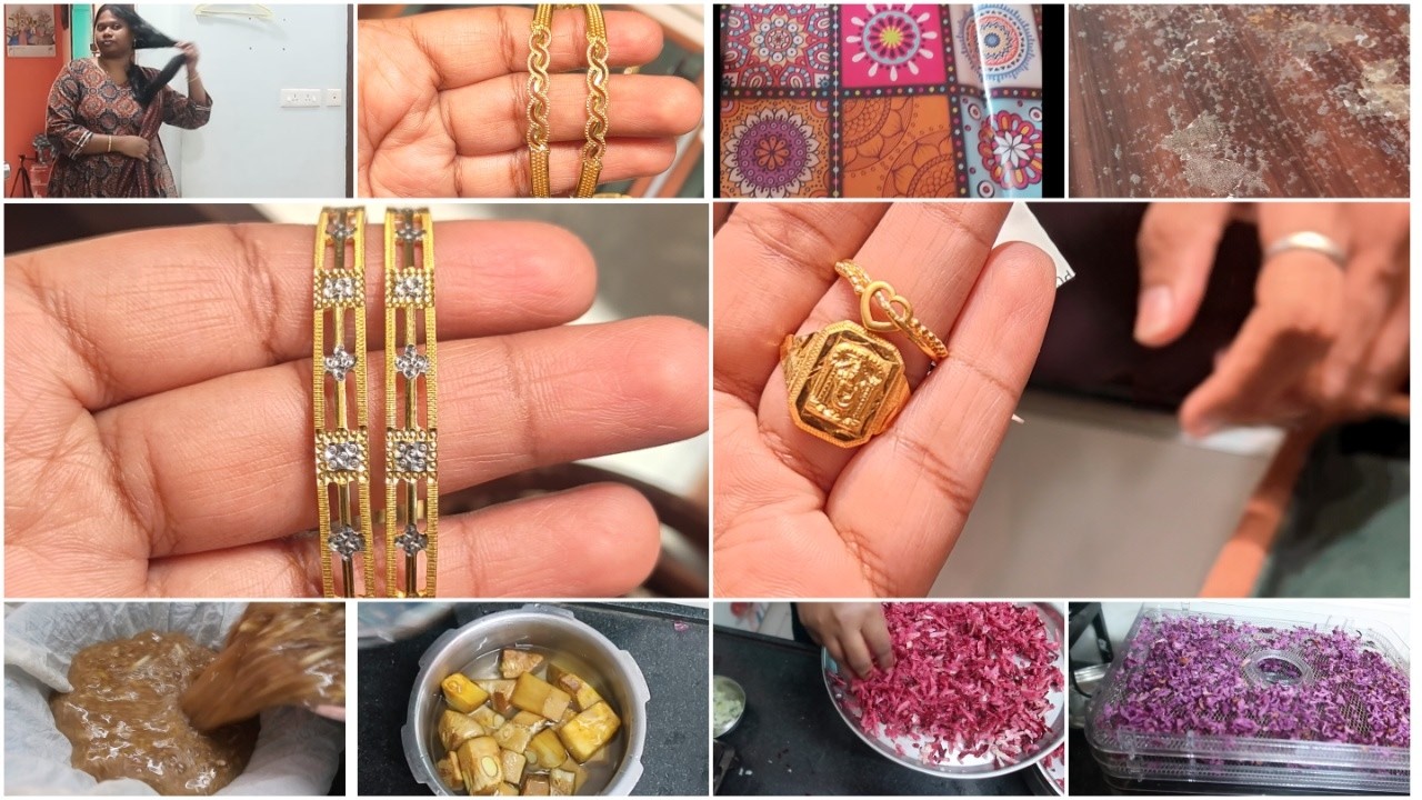 My New Gold Bangles and Rings | Many New Dishes | Amla , Banana Flower , jackfruit and More | Vlog