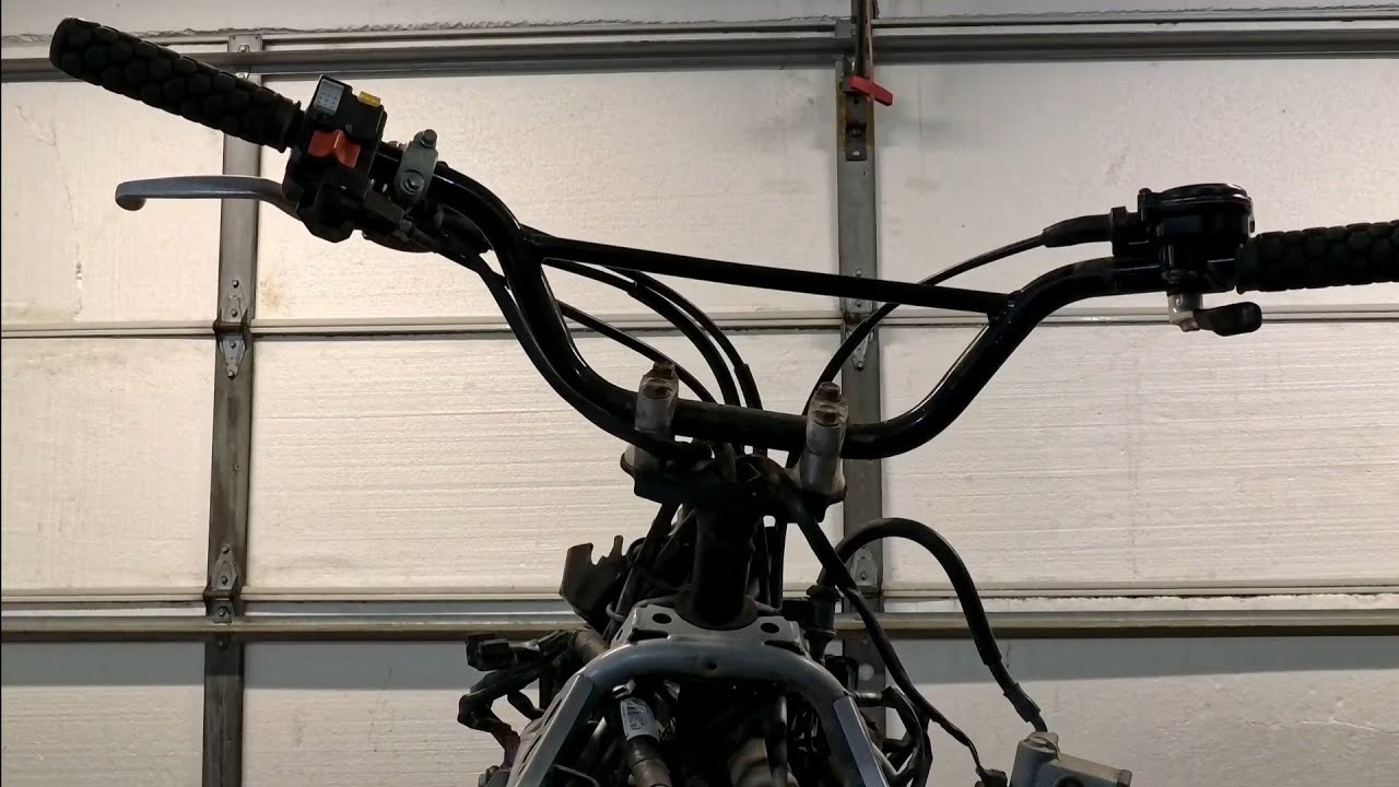 05 TRX450R new handle bar install! 
