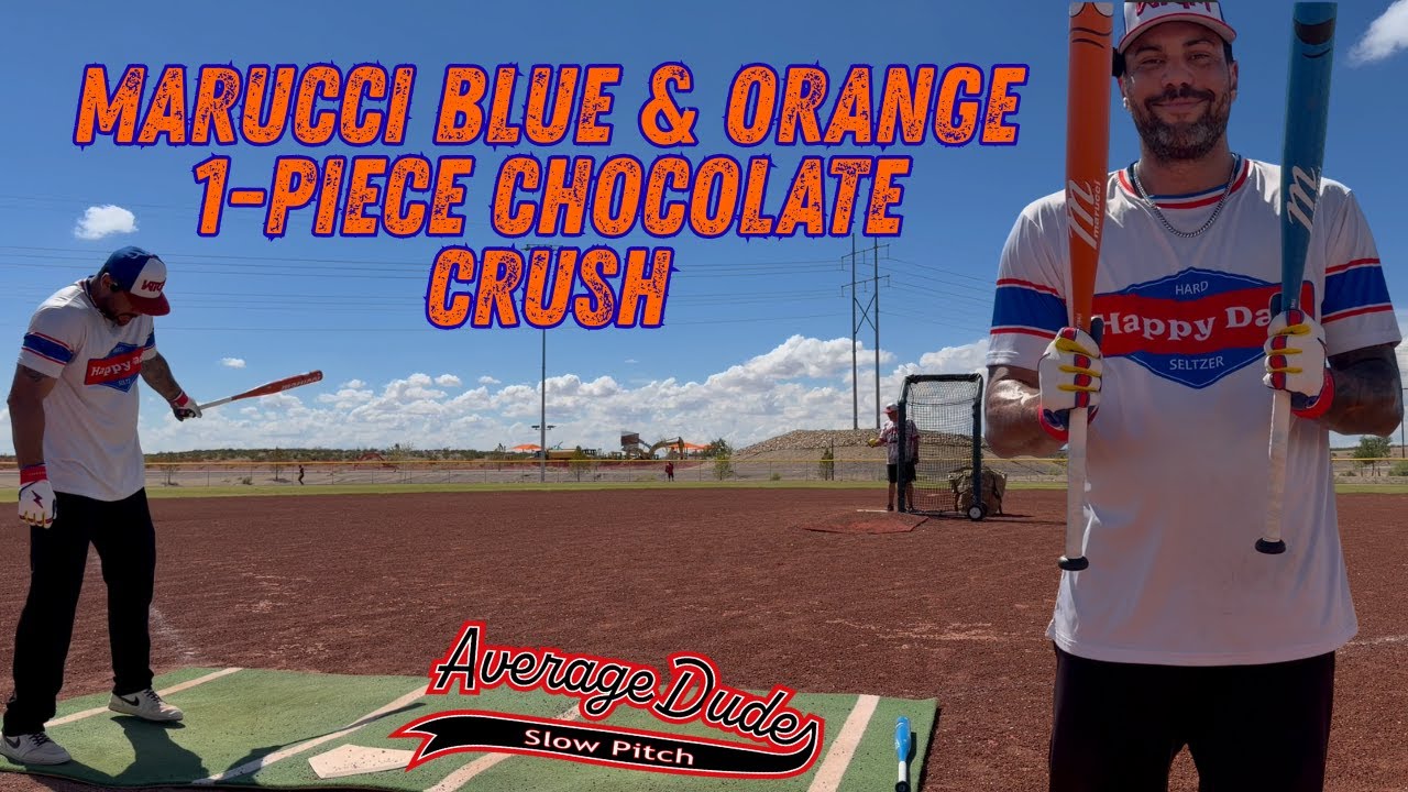 Цельный шоколадный крош Marucci Blue & Orange | Обзор биты USSSA Slowpitch
