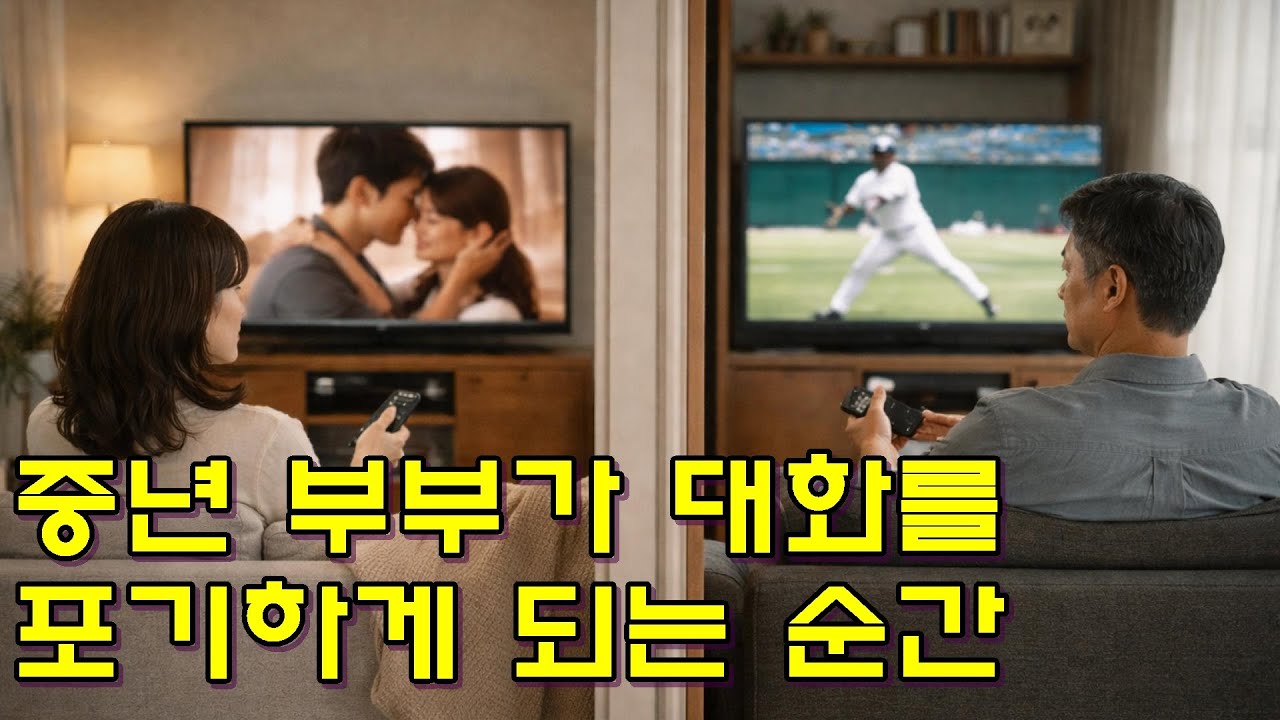 중년 부부가 대화를 포기하게 되는 순간