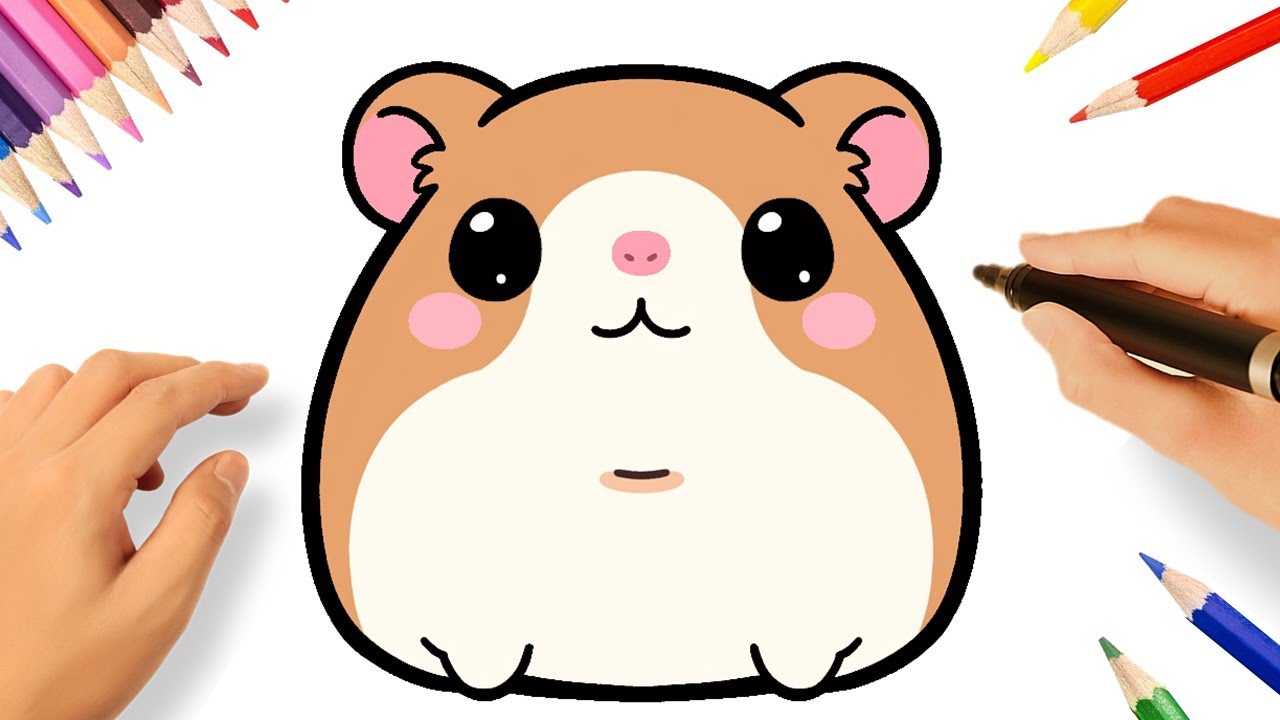 CÓMO DIBUJAR UN COBAYO KAWAII 🐹😊