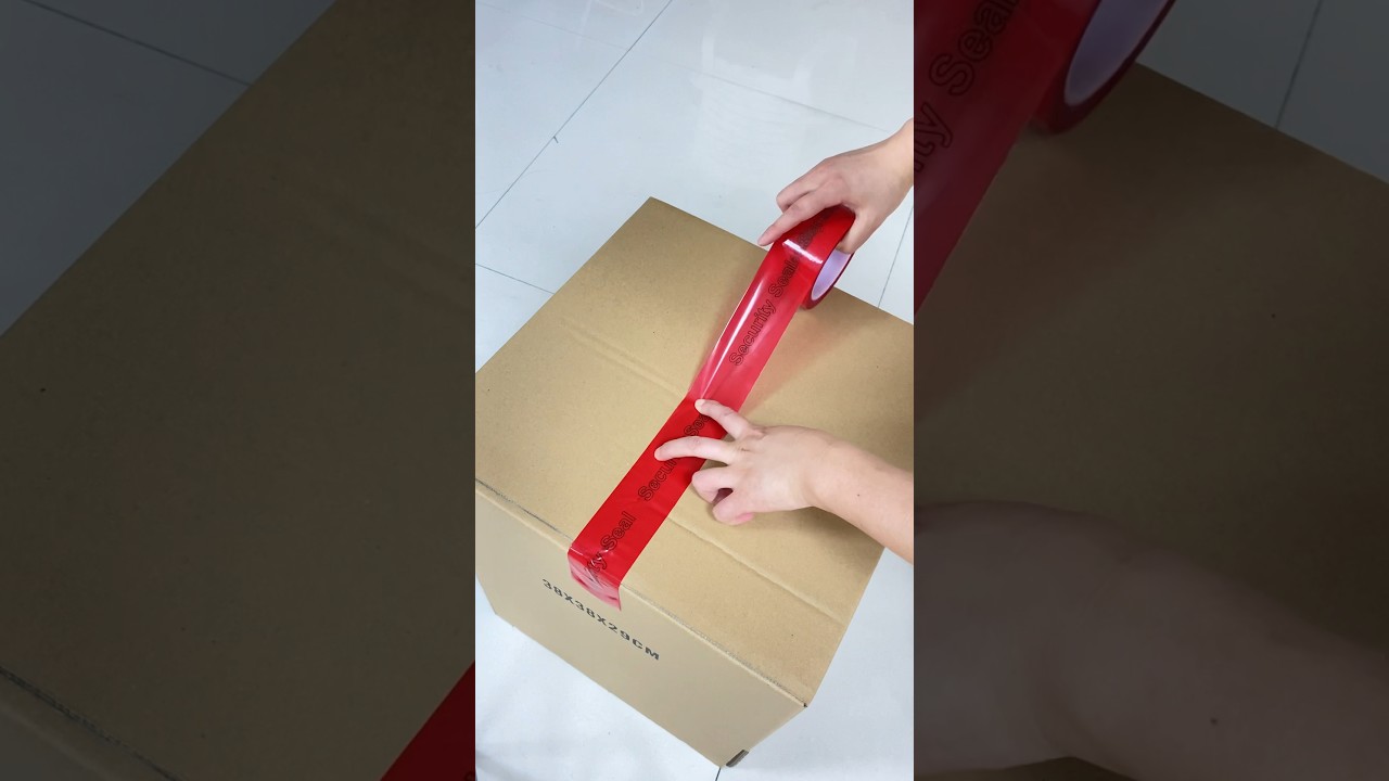 Self adhesive VOID tape Tamper proof carton sealing tape total transfer security labels