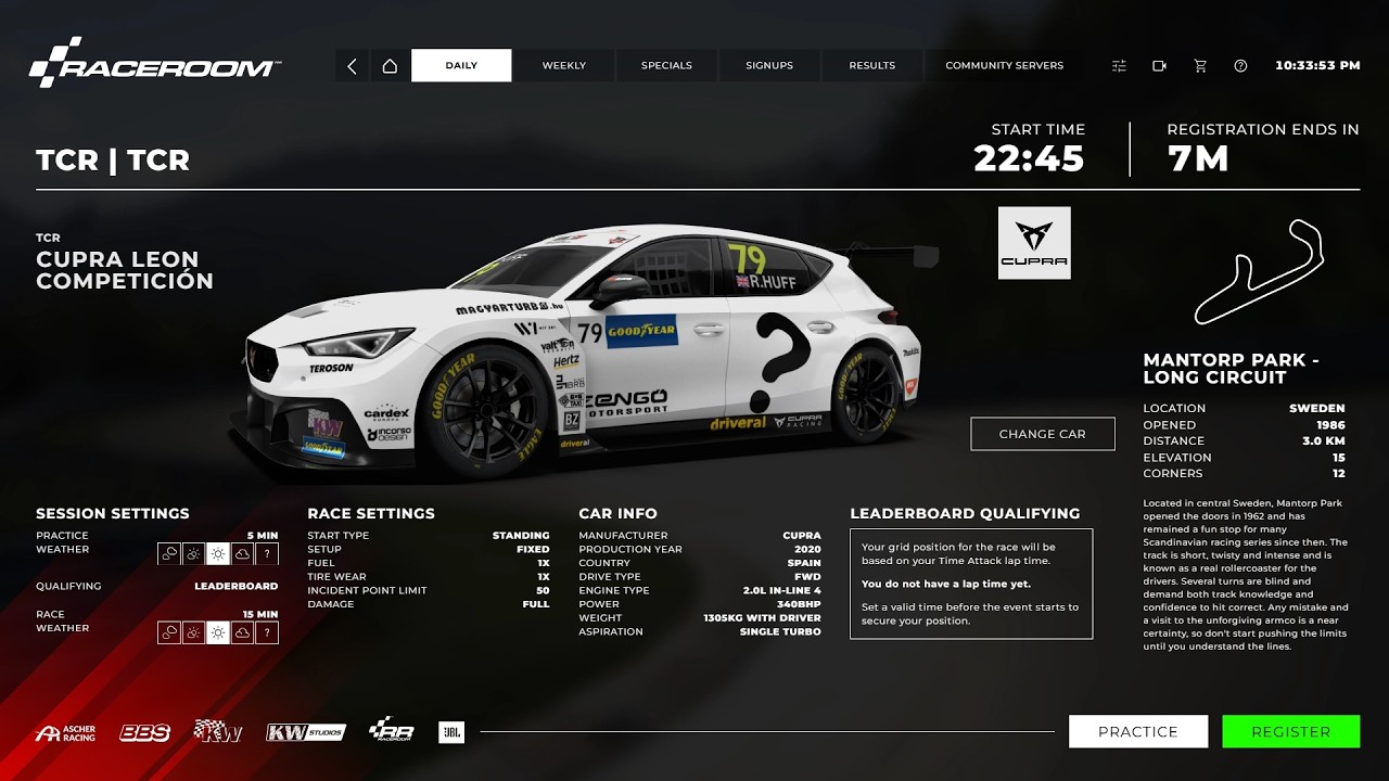 Raceroom Racing Experience. Imola GP. Cupra León. TCR