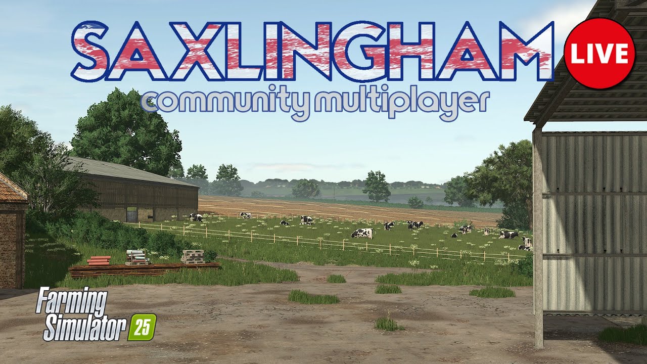 Chopping Silage - SAXLINGHAM Multiplayer Server 🔴LIVE 🔴 Farming Simulator 25