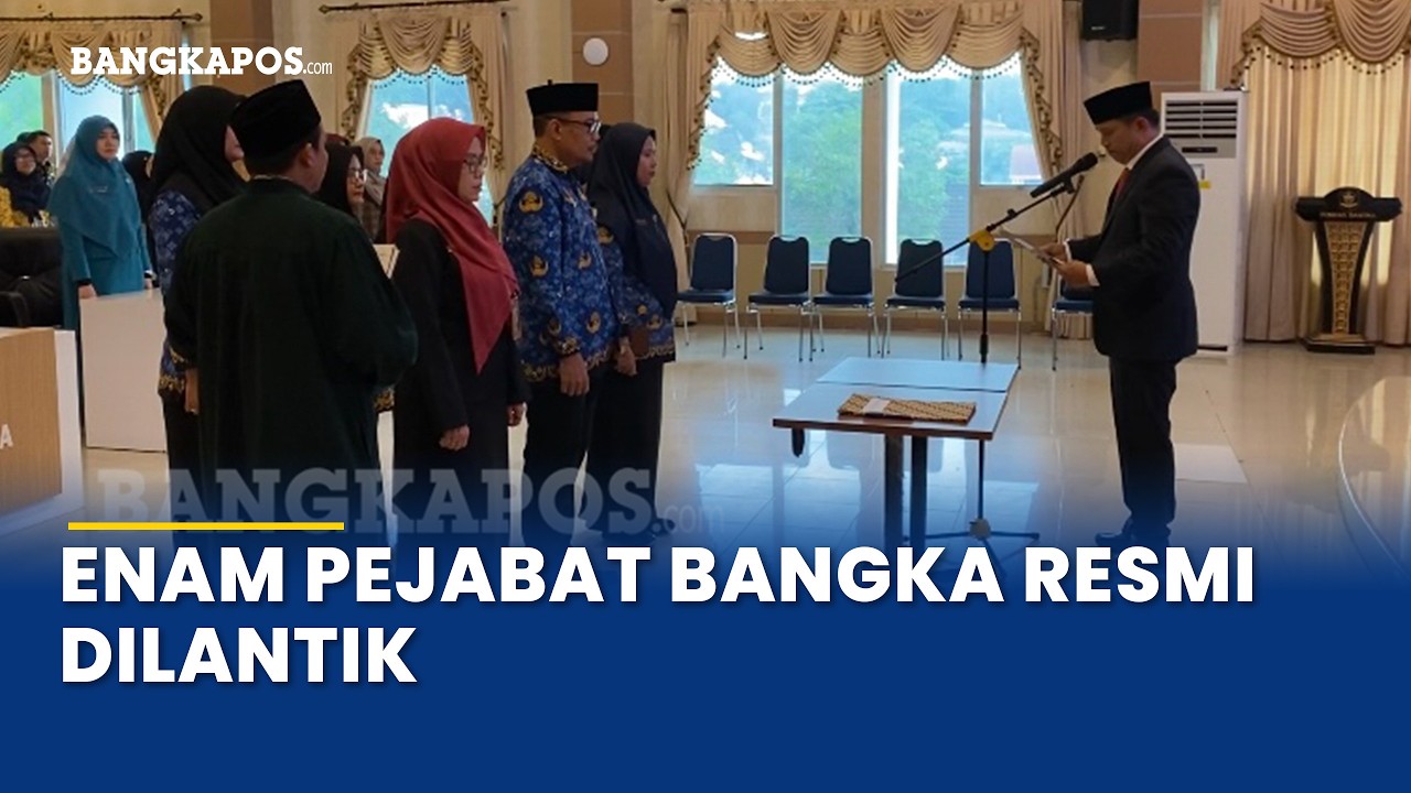 Bupati Lantik Sejumlah Pejabat di Kabupaten Bangka, Jabatan Kadinkes 2 Tahun Kosong Akhirnya Terisi