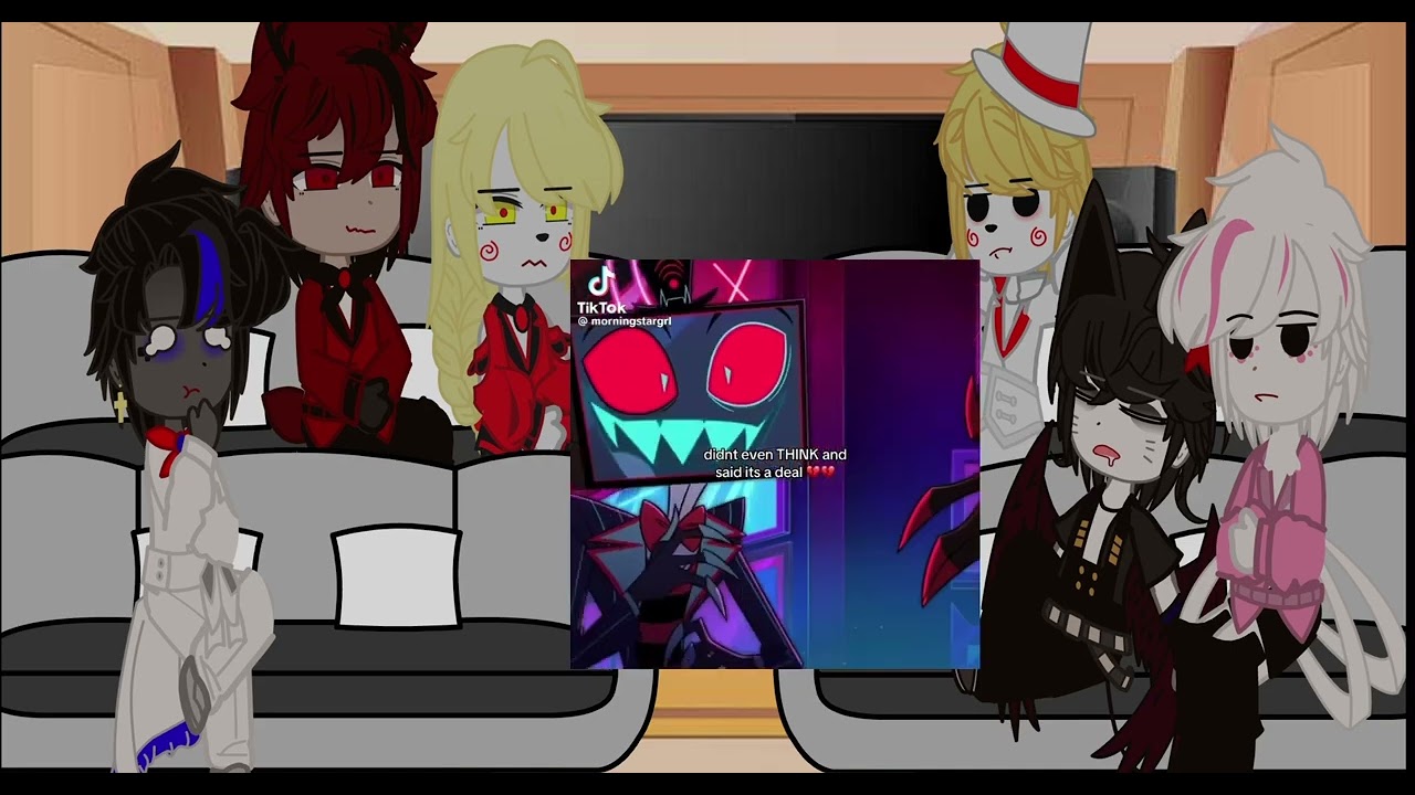 hazbin hotel reacts to Alastor +radiosilence/radiostatic