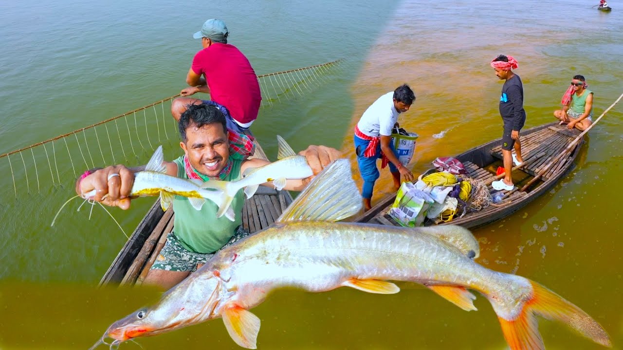 দামোদর নদে জমিয়ে মাছ ধরে রান্না করে খাওয়া | Damodor river fishing & picnic video | winter fishing
