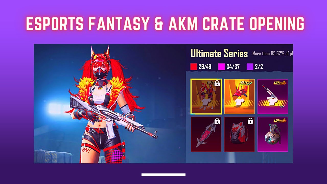 Esports Fantasy & AKM Crate Opening PUBG MOBILE