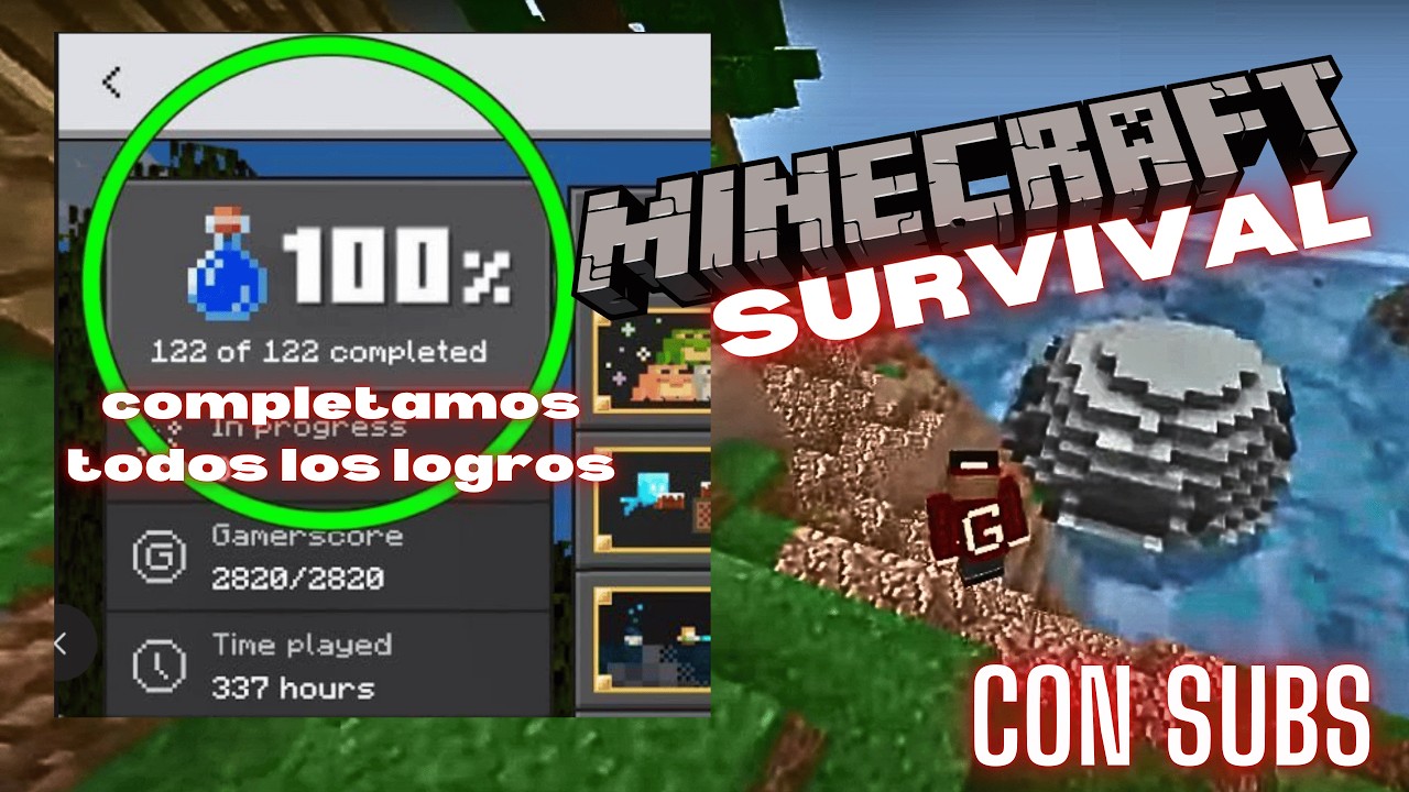 💀 HOY HAGO TODOS los LOGROS de MINECRAFT con SUBS 🥵 EN DIRECTO CAPITULO 7