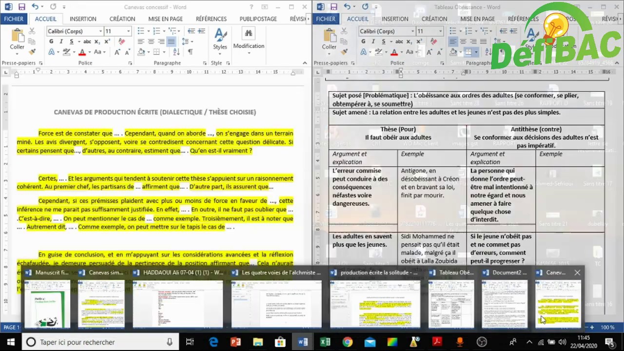 Production écrite - L'obéissance des jeunes aux ordres des adultes (plan concessif) - [Première BAC]