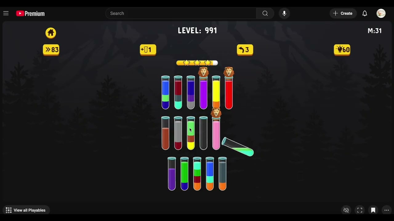 ASMR 🎧 ~ Color Water Sort ~ YouTube Playables ~ Levels 991, 992, and 993 ~ Whispered
