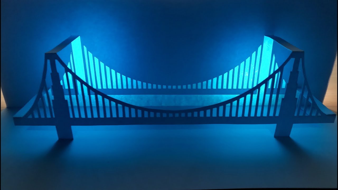 3d Golden Gate Bridge｜paper art｜Origami Architecture｜pop up card designer｜kirigami art｜3d金門大橋
