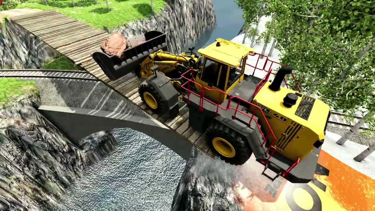 ​INSANE Train vs Bulldozer Crash! 🚅💥 Stuck on Tracks (BeamNG.drive)