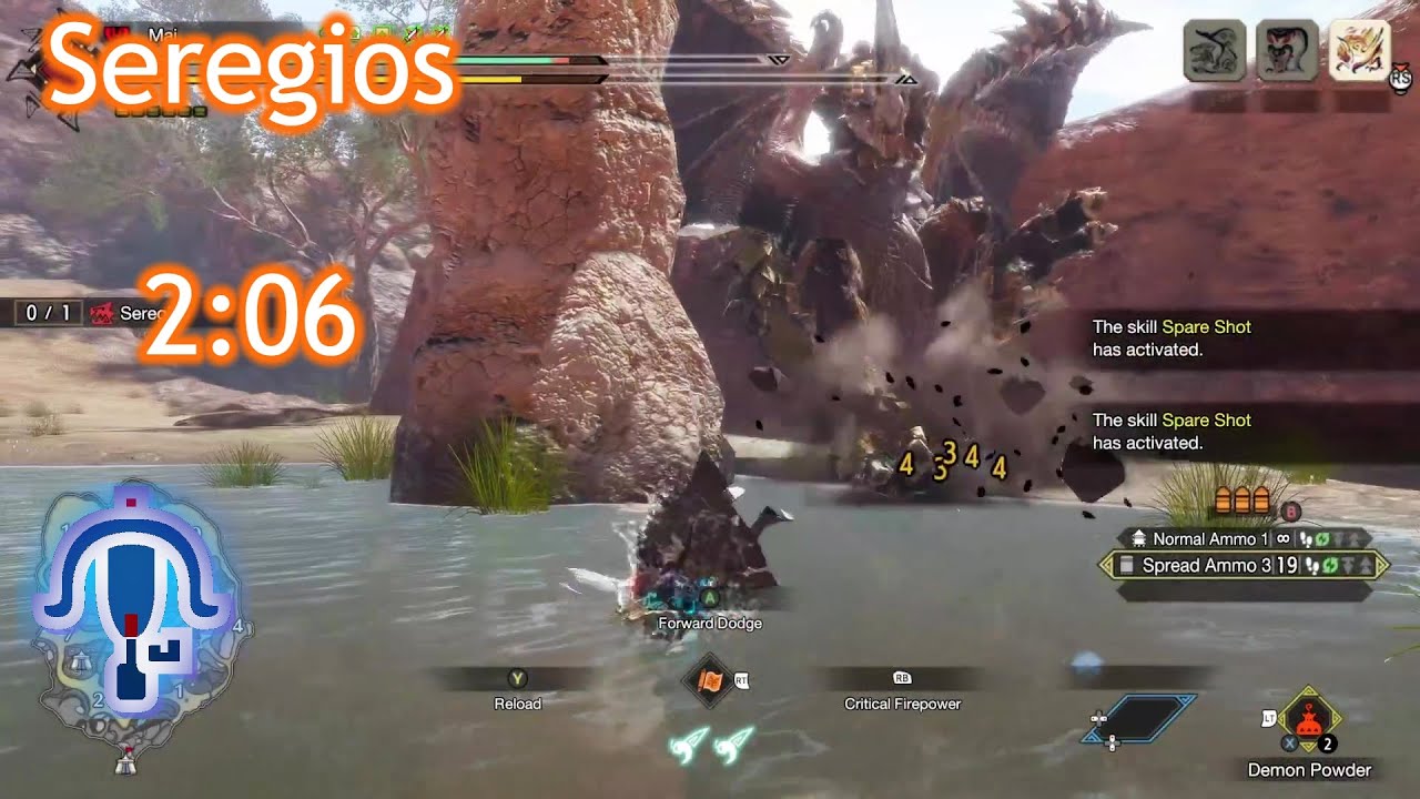 【MHR Sunbreak】PC 4☆ Seregios セルレギオス LBG TA Rules? ¤2:06¤