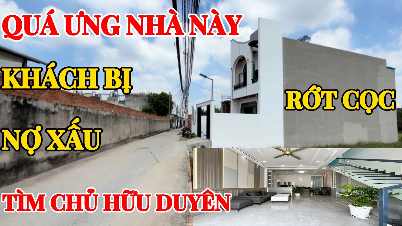 Bán nhà mới xây. Khách bị nợ xấu - rớt cọc.