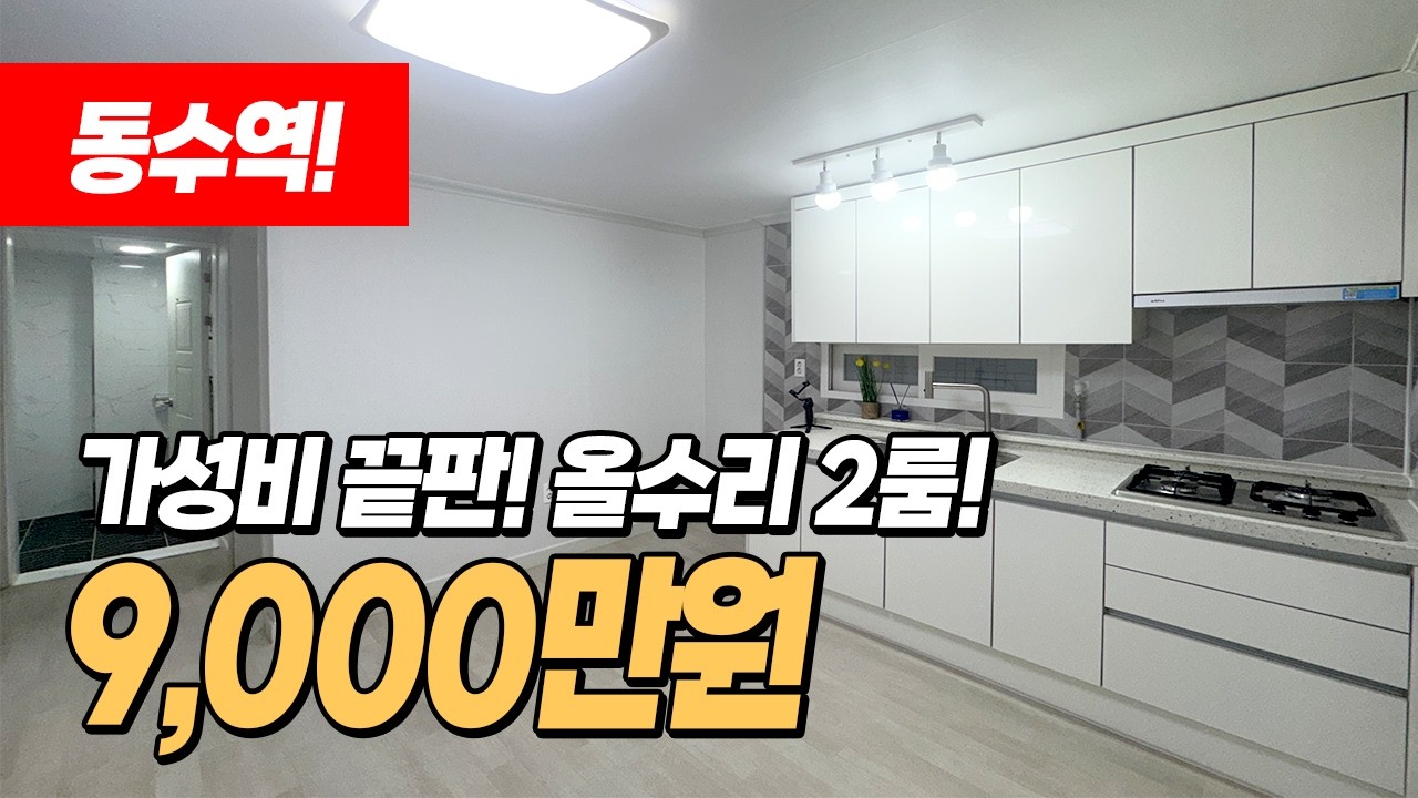 (1588) 1억미만 특올수리 빌라! 실거주, 임대 모두 만족할만한 동수역 초역세권 대형 2룸!