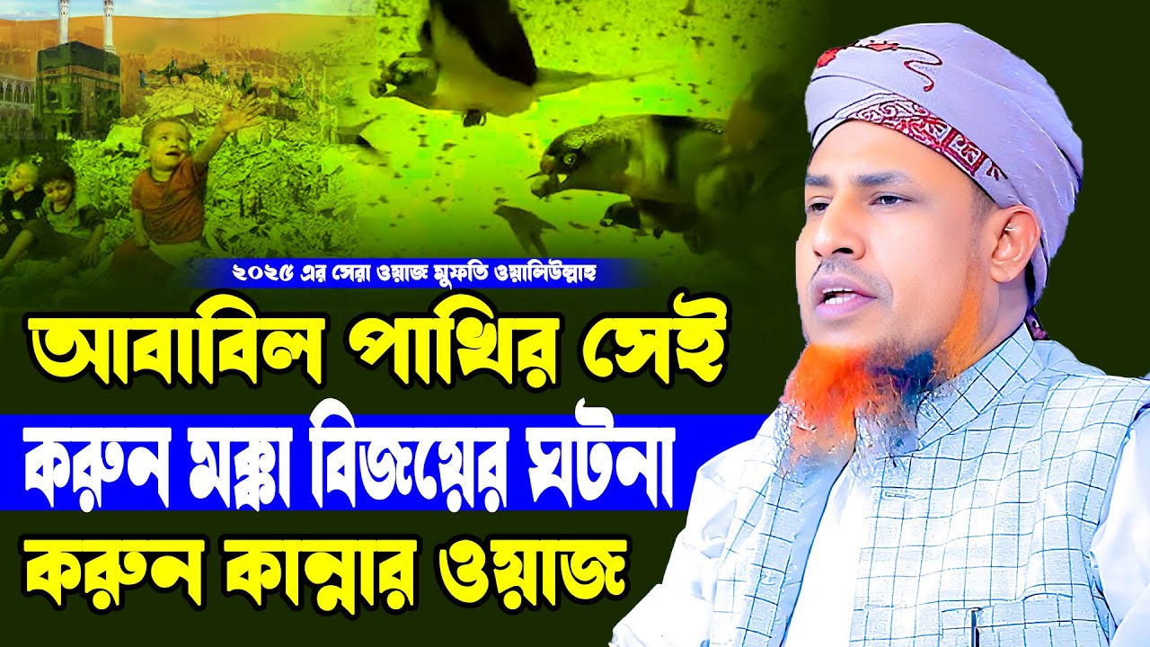 আবাবিল পাখির সেই ক*রুন মক্কা বিজয়ের ঘটনা | মুফতি ওয়ালিউল্লাহ  Mufti Waliullah New Waz 2025