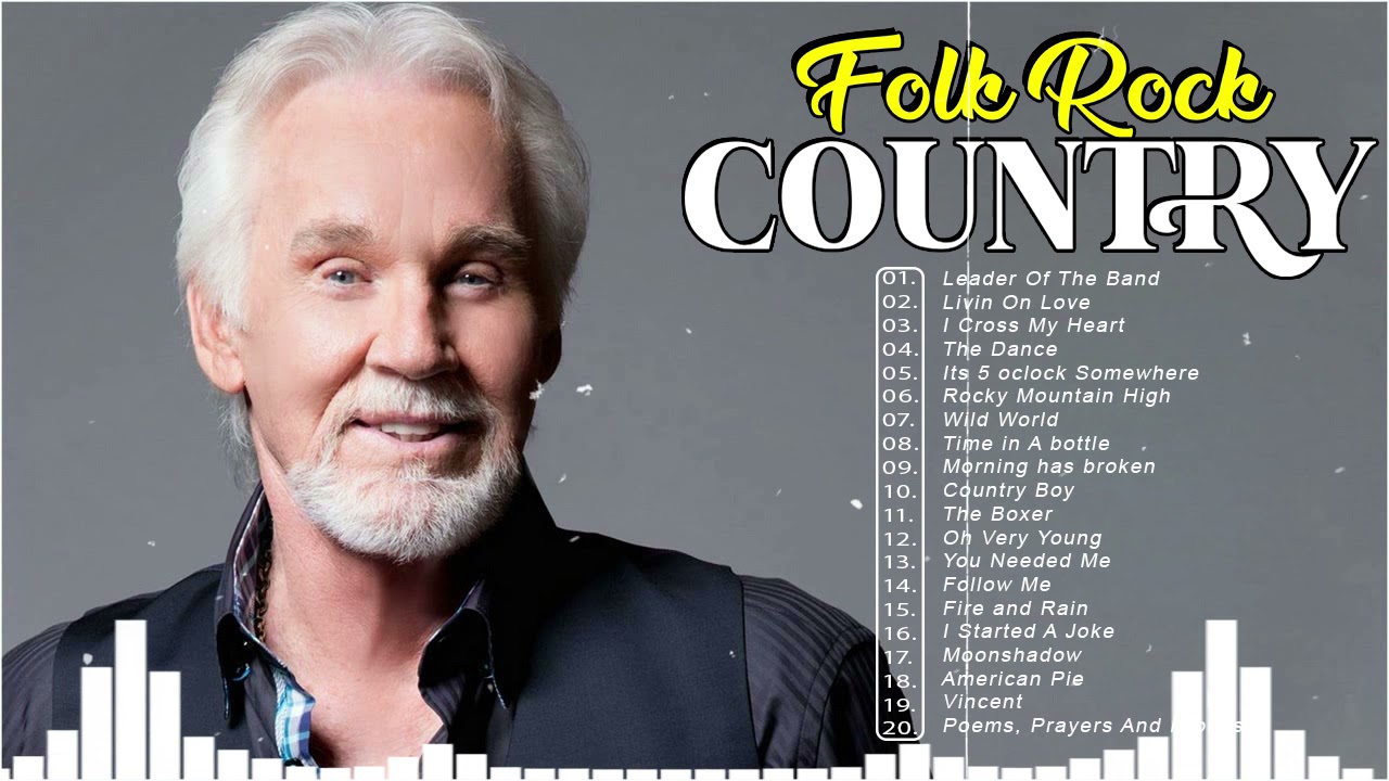 Top 70s 80s 90s Folk Rock Country Music Playlist  -  Kenny Rogers, Elton John, Bee Gees