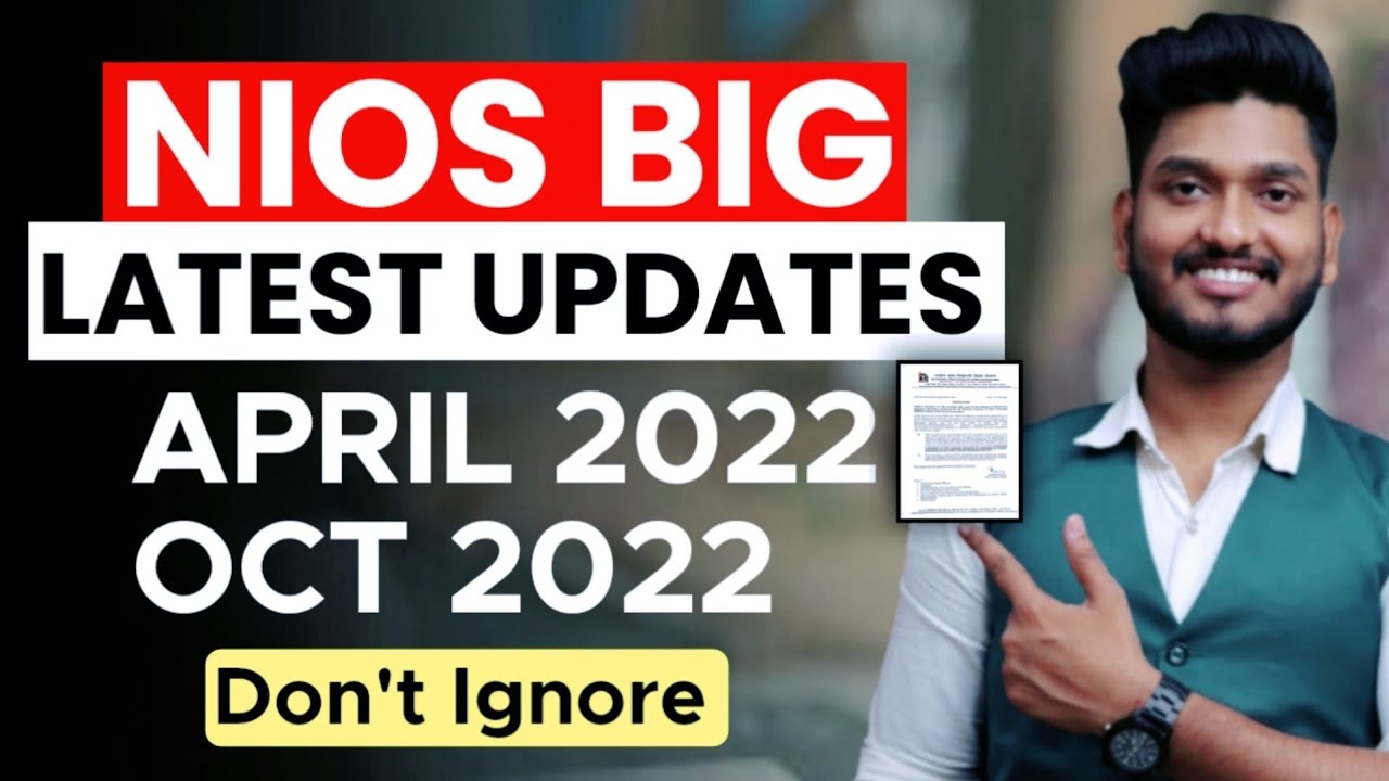 Nios Big Latest Updates October 2022 | April 2022 Marksheet | On Demand Results 2022