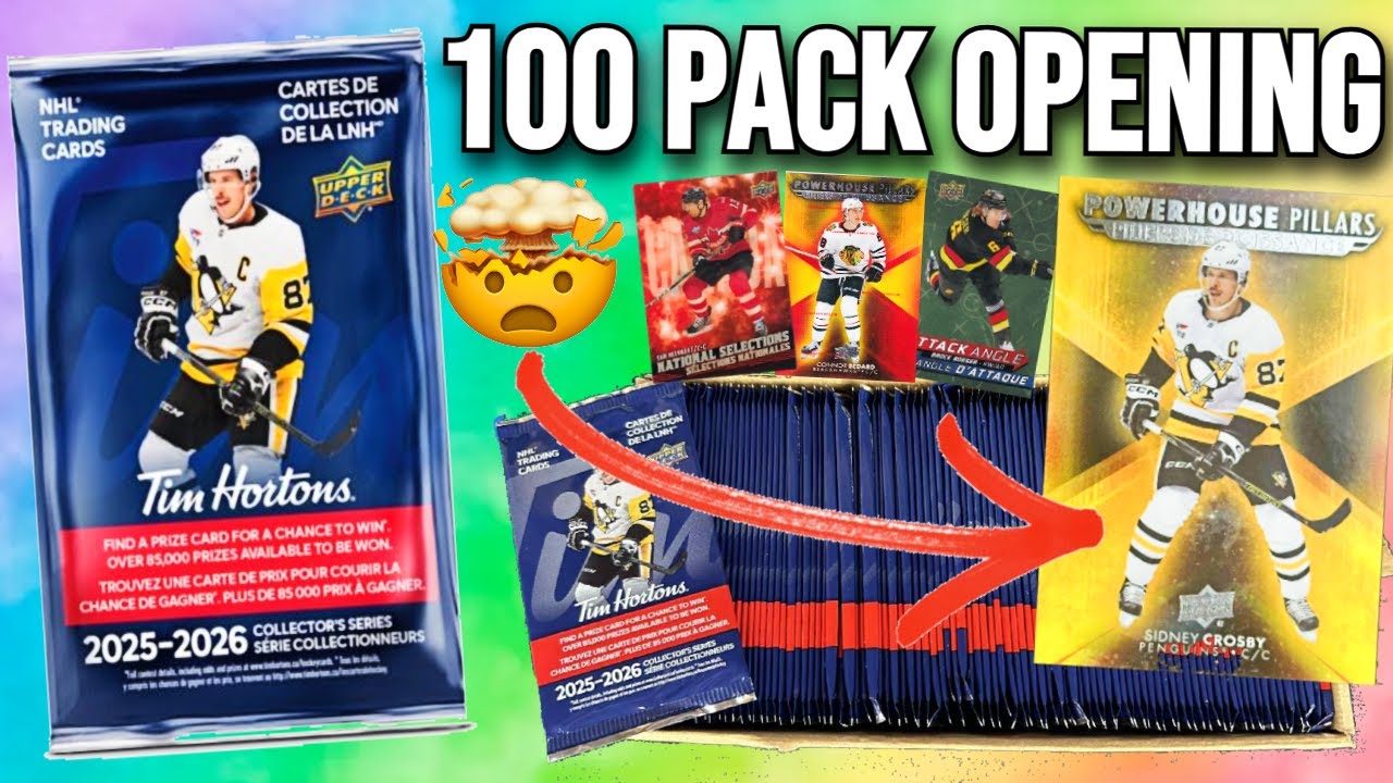 Opening 100 PACKS of 2025-26 Upper Deck Tim Hortons Hockey Cards (BIG PULLS!)