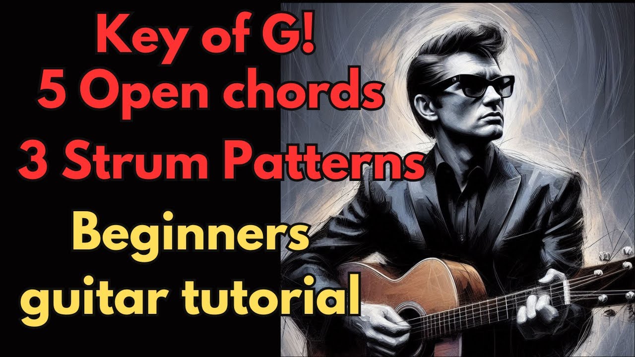 key of G with 5 open chords and 3 strum patterns