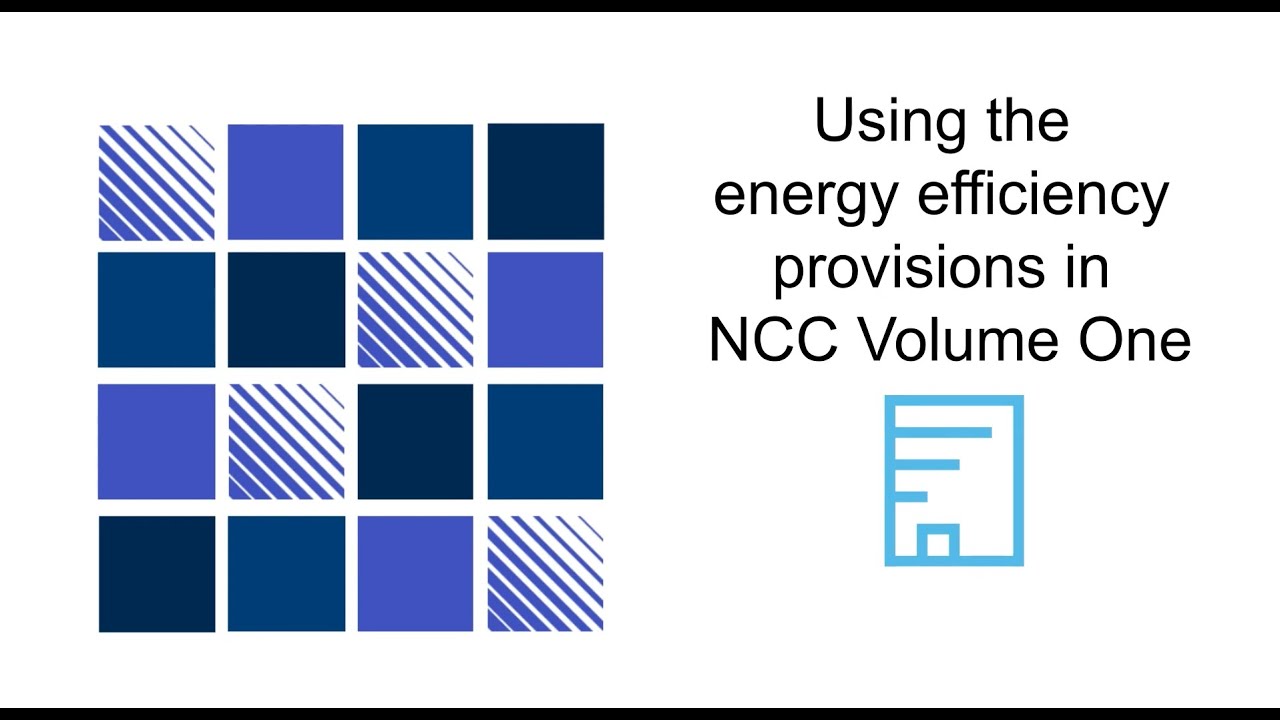 Using the energy efficiency provision in NCC Volume One