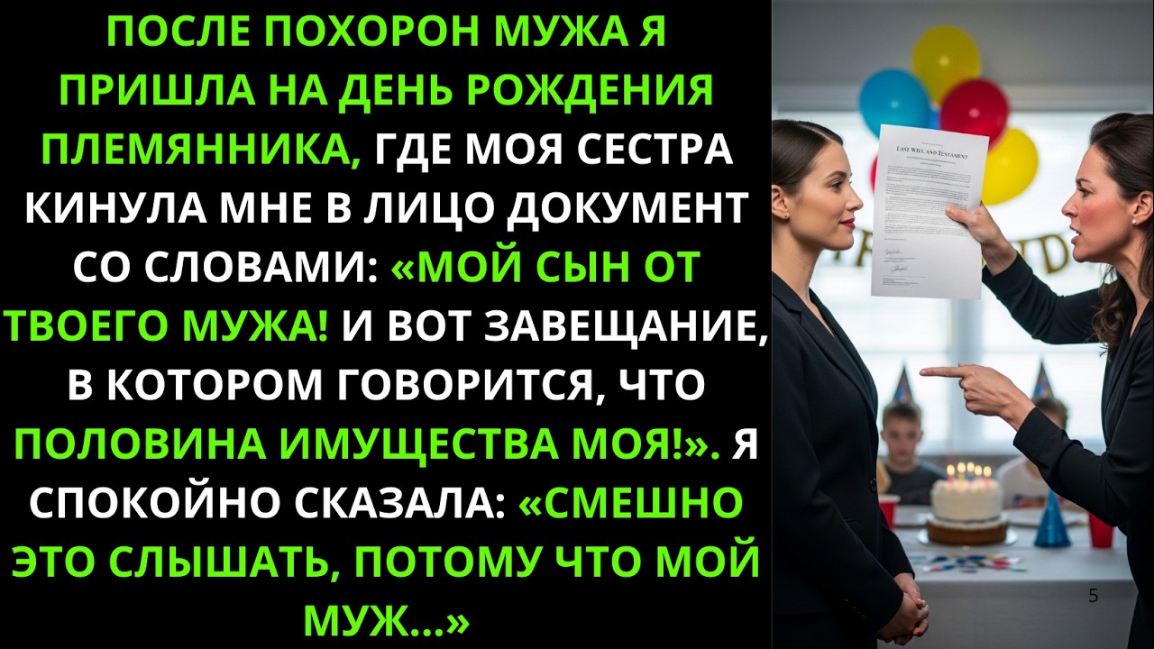 На ДР племянника сестра: «Сын от твоего мужа! Половина моя!». Я: «Смешно, муж...