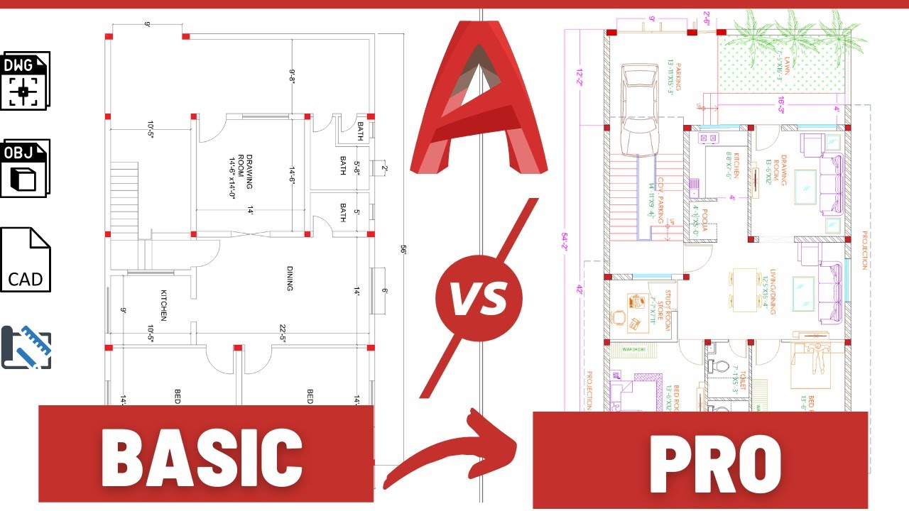 AutoCAD Basic V/s AutoCAD Advance | Difference between Beginners & Professionals