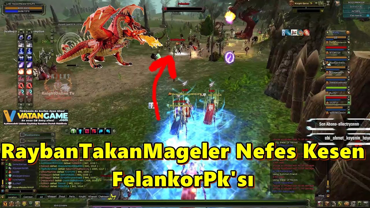 RaybanTakanMageler den Nefes Kesen FeloPK sı | KnightOnline #knightonline #upgrade #knightpk #gem