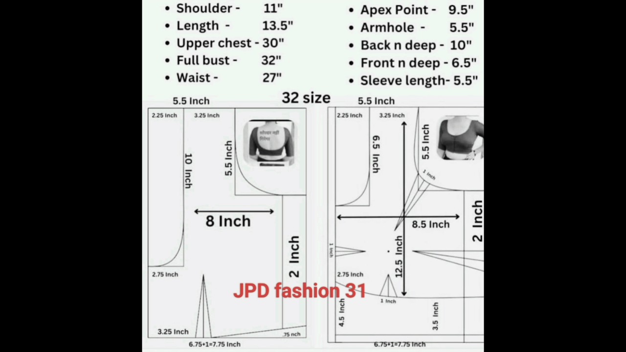 32 size 4 tucks blouse cutting 👆4 tucks blouse drafting #blouse #shorts