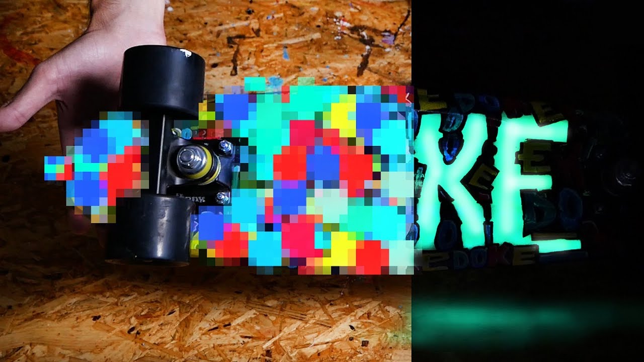 Custom GLOW in the DARK Board (it's shinny!)