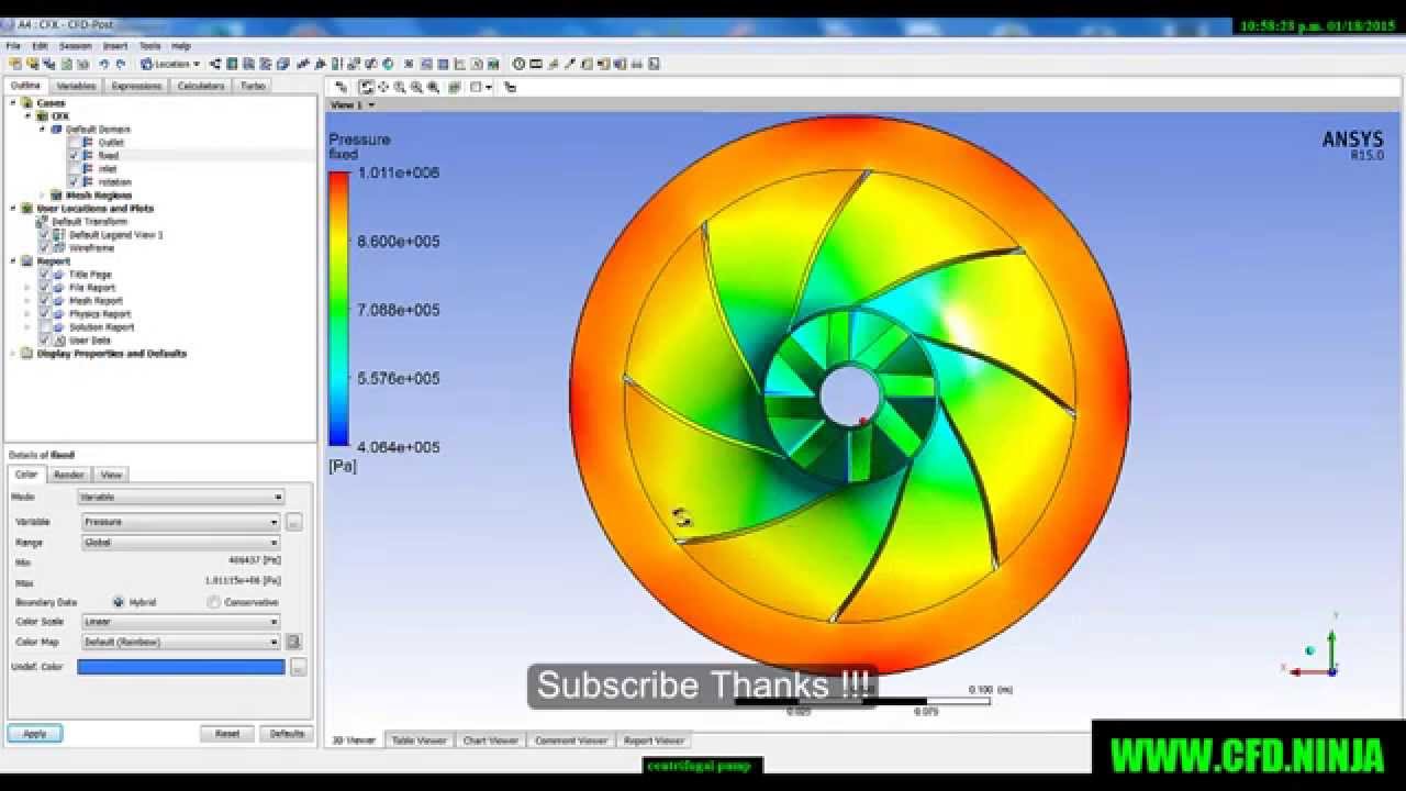 ✅ ANSYS CFX - Tutorial Centrifugal Pump - Part 1