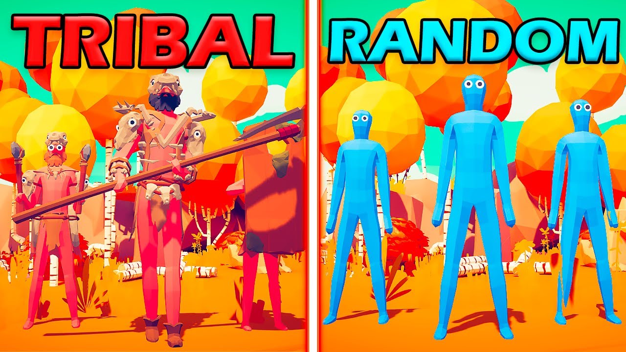 RANDOM UNITS TEAM vs MEGA TRIBAL TEAM - Totally Accurate Battle Simulator | TABS