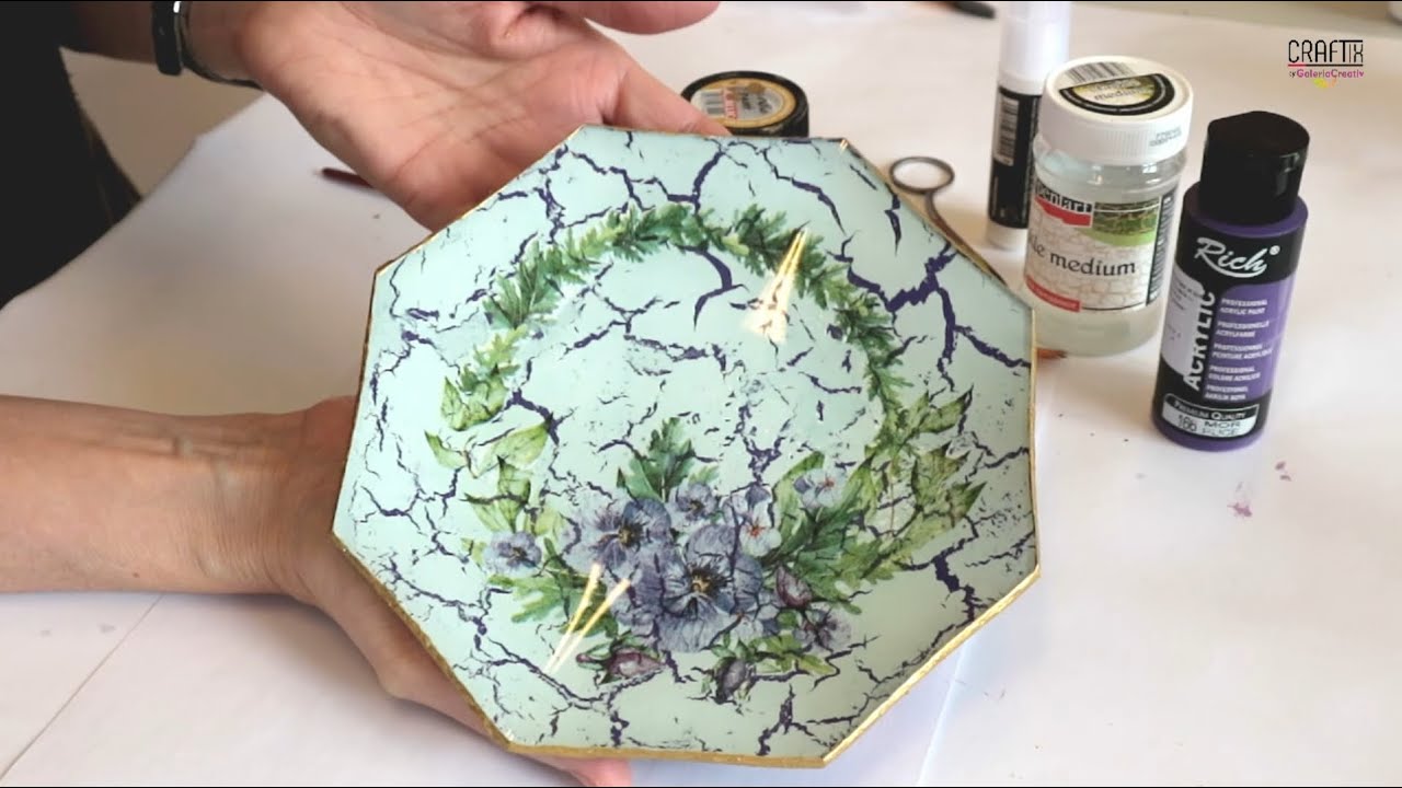Tutorial Tehnica Crăpării ∣ DIY Platou decorativ
