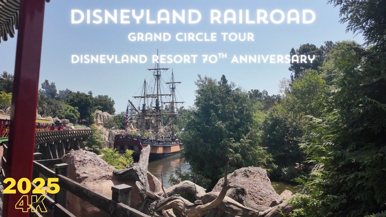 4K Disneyland Railroad - Full Ride POV - Grand Circle Tour - Disneyland Park - August 2025