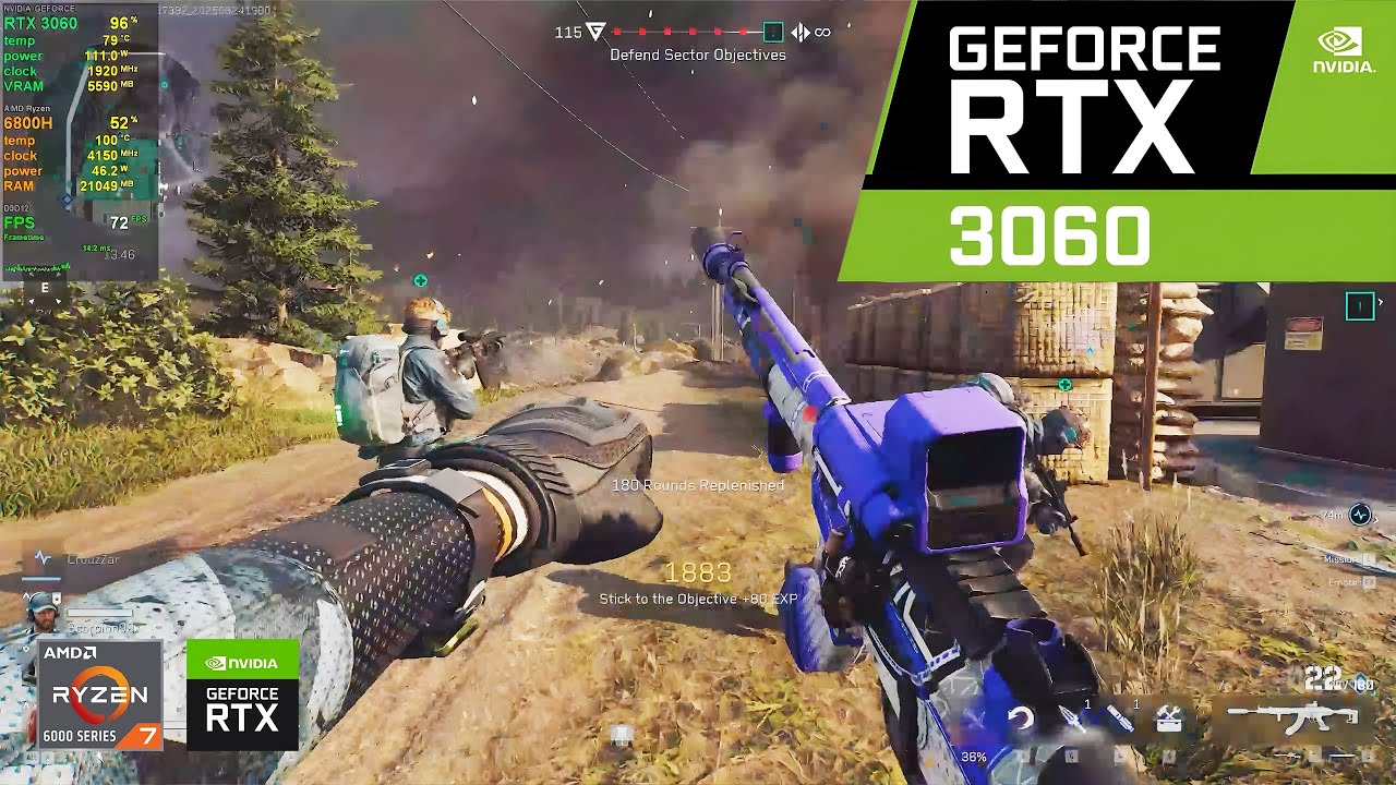 Delta Force : RTX 3060 6GB Laptop + Ryzen 7 6800H | Lenovo Legion 5 (2K 60FPS Max Settings / DLSS)