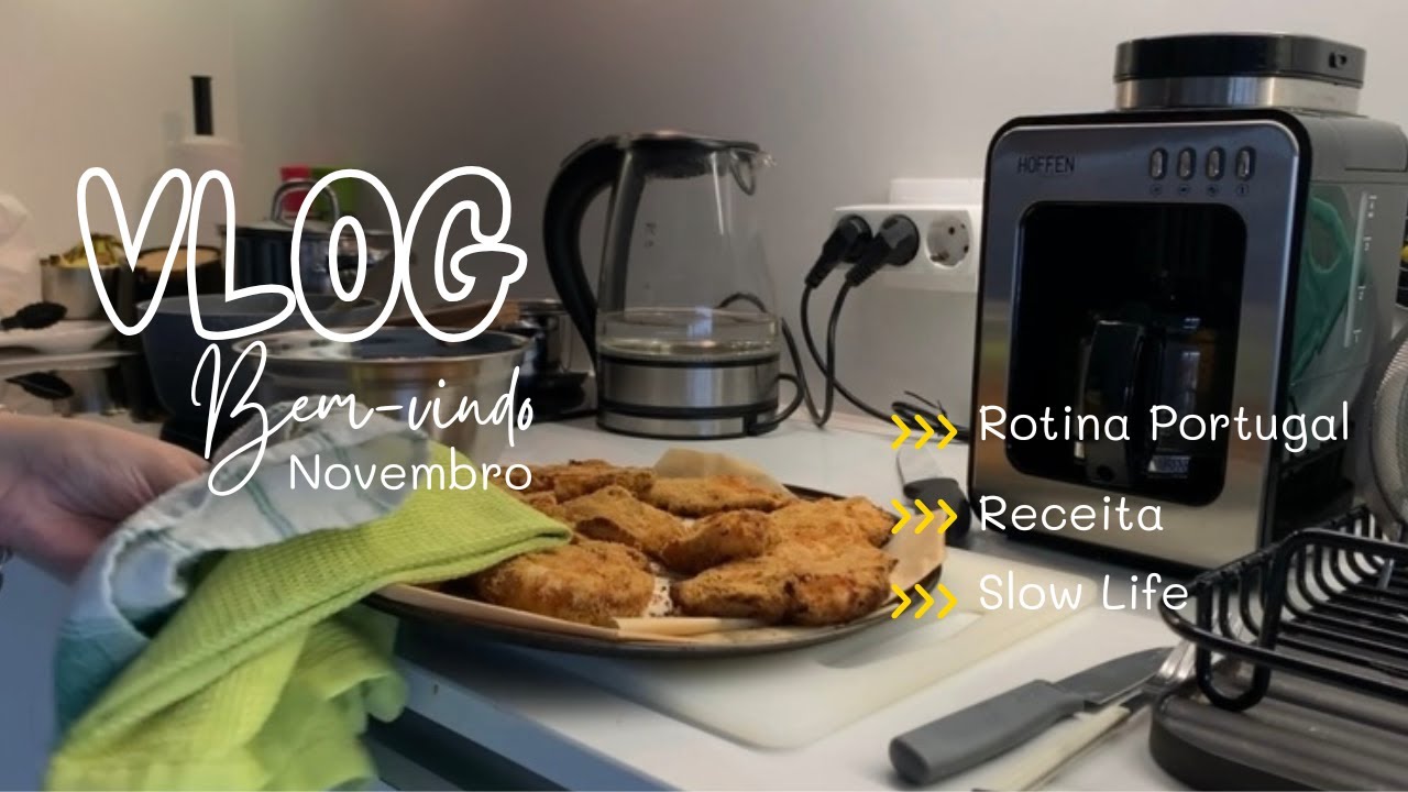 Bem-vindo Novembro 🍃 | Frango empanado sem fritura, casa e rotina em Portugal 🐶🌷 | Vlog