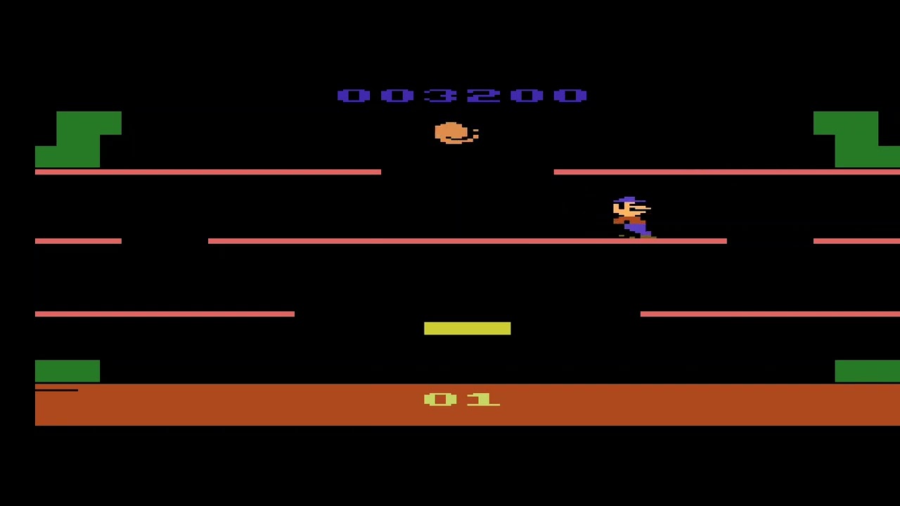 Playing Mario Bros on Atari 2600