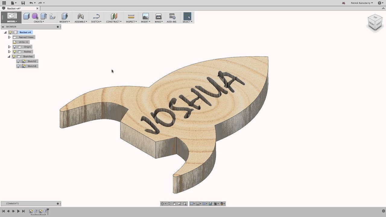Toy Rocket: Fusion 360, Illustrator, X-Carve